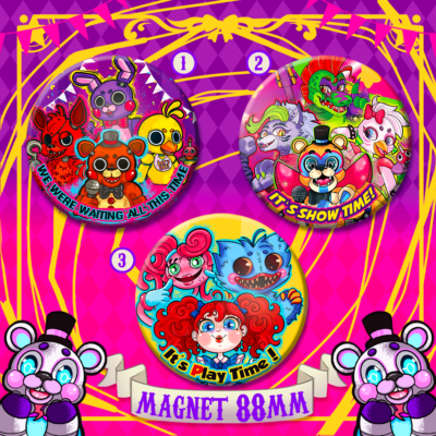 Magnets Fanart FNAF et Poppy