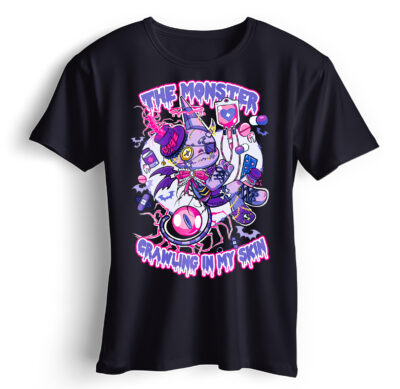 T-shirt Monster crawling in my skin