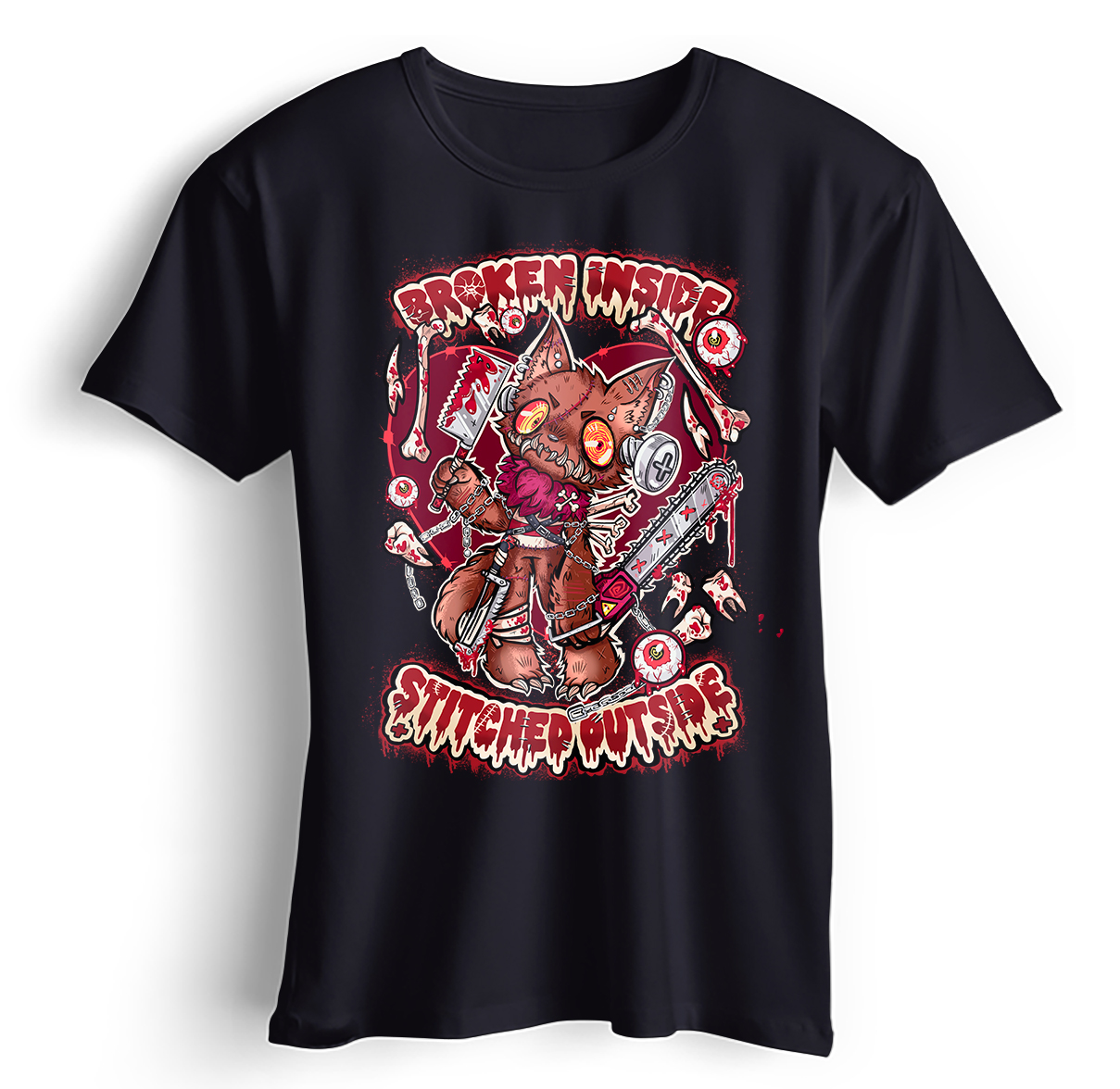 T-shirt Broken Polichinelli