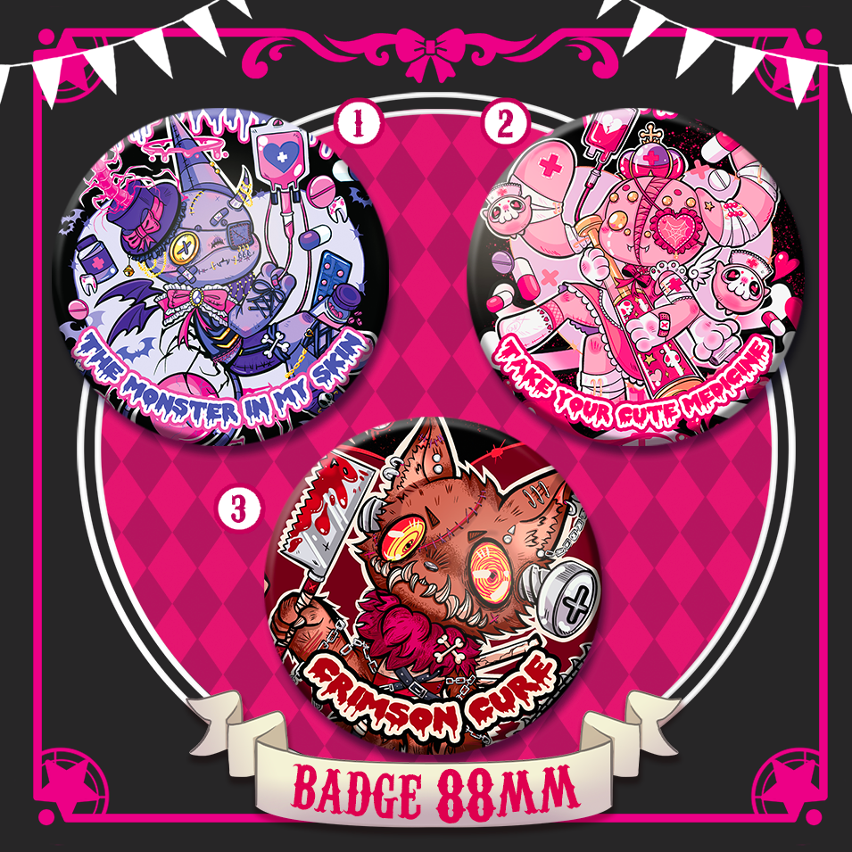Badges 88mm WANP Menhera