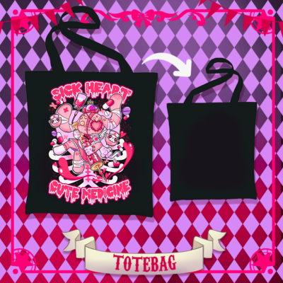 Totebag Sick Heart Cute medicine